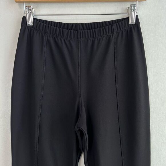 Anatomie Womens Small Dark Black Fleece Lined Ankle Pants Trousers Snap Closure - Picture 2 of 8